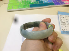 Load image into Gallery viewer, 52.4mm certified Type A 100% Natural light green/white thin Jadeite Jade bangle Y101-7332
