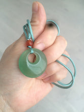 Load image into Gallery viewer, 24.6mm Certified 100% natural green aventurine jade (东陵玉) necklace m41 (add-on item.)
