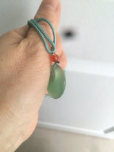 Load image into Gallery viewer, 24.6mm Certified 100% natural green aventurine jade (东陵玉) necklace m41 (add-on item.)
