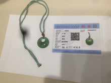 Load image into Gallery viewer, 24.6mm Certified 100% natural green aventurine jade (东陵玉) necklace m41 (add-on item.)
