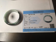 Load image into Gallery viewer, 53.5mm certified 100% natural Type A sunny green/dark green jadeite jade bangle Ak49-2724
