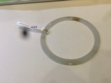 Load image into Gallery viewer, 61.5mm Certified Type A 100% Natural white/brown super thin style Jadeite bangle M53
