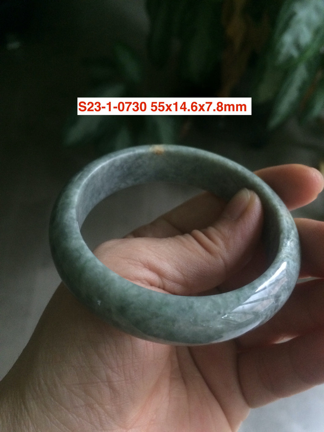 54-55 certified 100% Natural jadeite jade bangle group S23 (Clearance)