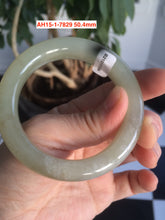 Load image into Gallery viewer, 50-54mm Certified 100% Natural light green/gray nephrite Hetian Jade bangle group2 HT15
