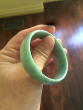 Load image into Gallery viewer, 51.7 mm Type A 100% Natural pea green thin style Jadeite Jade bangle T412
