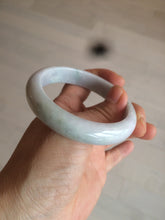 Load image into Gallery viewer, 55.5mm Certified Type A 100% Natural light green/white Jadeite Jade bangle AM58-4204
