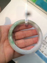 Load image into Gallery viewer, 56.5mm certified 100% natural Type A sunny green/white jadeite jade bangle A80-0458
