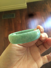 Load image into Gallery viewer, 51.7 mm Type A 100% Natural pea green thin style Jadeite Jade bangle T412
