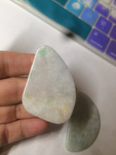 Load image into Gallery viewer, 100% Natural icy watery light green/white Jadeite gua sha (刮痧) Jadeite jade AF18 (Add on item! not sale individually)
