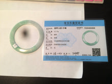 Load image into Gallery viewer, 53.7mm certificated Type A 100% Natural sunny green Jadeite Jade bangle A82-4958
