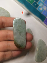 Load image into Gallery viewer, 100% Natural icy watery light green/white Jadeite gua sha (刮痧) Jadeite jade AF18 (Add on item! not sale individually)
