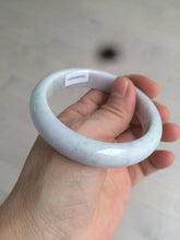 Load image into Gallery viewer, 55.5mm Certified Type A 100% Natural light green/white Jadeite Jade bangle AM58-4204
