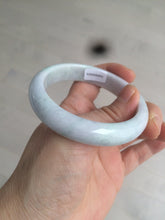 Load image into Gallery viewer, 55.5mm Certified Type A 100% Natural light green/white Jadeite Jade bangle AM58-4204
