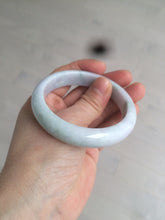 Load image into Gallery viewer, 55.5mm Certified Type A 100% Natural light green/white Jadeite Jade bangle AM58-4204
