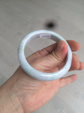 Load image into Gallery viewer, 55.5mm Certified Type A 100% Natural light green/white Jadeite Jade bangle AM58-4204
