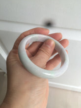 Load image into Gallery viewer, 55.5mm Certified Type A 100% Natural light green/white Jadeite Jade bangle AM58-4204
