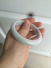 Load image into Gallery viewer, 55.5mm Certified Type A 100% Natural light green/white Jadeite Jade bangle AM58-4204
