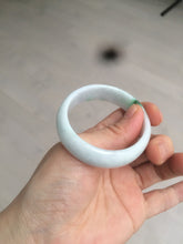 Load image into Gallery viewer, 48.5mm Certified Type A 100% Natural sunny green/white oval Jadeite Jade bangle AT60-4210
