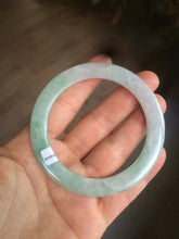 Load image into Gallery viewer, 53.7mm certificated Type A 100% Natural sunny green Jadeite Jade bangle A82-4958
