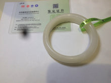Load image into Gallery viewer, 54.7mm Certified 100% Natural white/beige nephrite Hetian Jade bangle HT16-7850
