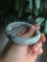 Load image into Gallery viewer, 57.7mm certified Type A 100% Natural green/gray/white Jadeite Jade bangle U51-1111
