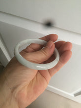 Load image into Gallery viewer, 53mm Certified type A 100% Natural light green/white oval jadeite jade bangle AM57-4212
