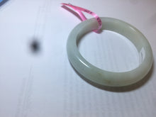 Load image into Gallery viewer, 57.2mm certified Type A 100% Natural light green/white Jadeite Jade bangle  AB21-6215
