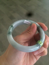 Load image into Gallery viewer, 57.7mm certified Type A 100% Natural green/gray/white Jadeite Jade bangle U51-1111
