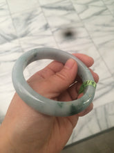 Load image into Gallery viewer, 57.7mm certified Type A 100% Natural green/gray/white Jadeite Jade bangle U51-1111
