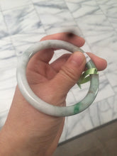 Load image into Gallery viewer, 55.8mm 100% natural type A certified sunny green/gray/brown round cut jadeite jade bangle U52-1130
