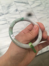 Load image into Gallery viewer, 55.8mm 100% natural type A certified sunny green/gray/brown round cut jadeite jade bangle U52-1130
