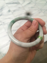 Load image into Gallery viewer, 55.8mm 100% natural type A certified sunny green/gray/brown round cut jadeite jade bangle U52-1130
