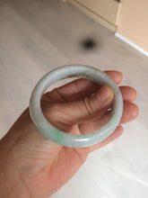 Load image into Gallery viewer, 51.3mm Type A 100% Natural green light Jadeite Jade oval bangle AM16
