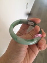 Load image into Gallery viewer, 54.5mm certified 100% natural type A sunny green jadeite jade bangle Y16-0562
