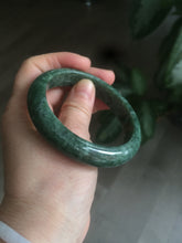 Load image into Gallery viewer, 56.5mm Certified Type A 100% Natural spinach green Jadeite Jade bangle M44-0710
