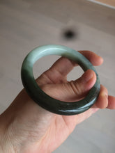 Load image into Gallery viewer, 54.5mm Type A 100% Natural dark green and white Jadeite Jade bangle AR67-4812
