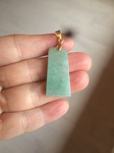 Load image into Gallery viewer, 100% Natural watery light green Jadeite Jade safe and sound pendant Y104
