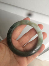 Load image into Gallery viewer, 54.5mm Type A 100% Natural dark green and white Jadeite Jade bangle AR67-4812
