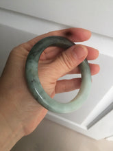 Load image into Gallery viewer, 54.5mm Type A 100% Natural dark green and white Jadeite Jade bangle AR67-4812
