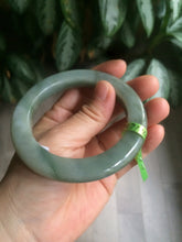 Load image into Gallery viewer, Sold! please don&#39;t order. Thanks 56mm  certified 100% natural Type A dark green/gray/brown  jadeite jade bangle Y84-7333
