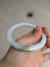 Load image into Gallery viewer, 57.3mm Type A 100% Natural green/white Jadeite Jade bangle AT61-7739
