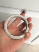 Load image into Gallery viewer, 56.3mm certified 100% natural Type A light green/white jadeite jade bangle AR65-7520
