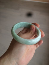 Load image into Gallery viewer, 56.3mm certified 100% natural Type A light green/white jadeite jade bangle AB88-1153
