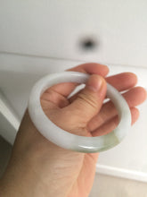 Load image into Gallery viewer, 57.3mm Type A 100% Natural green/white Jadeite Jade bangle AT61-7739
