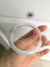 Load image into Gallery viewer, 57.3mm Type A 100% Natural green/white Jadeite Jade bangle AT61-7739

