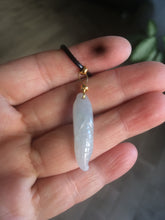 Load image into Gallery viewer, Type A 100% Natural light green/white Jadeite Jade corn Pendant AF43

