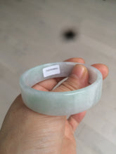 Load image into Gallery viewer, 52mm Certified Type A 100% Natural green/white square Jadeite Jade bangle AT55-8061
