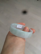 Load image into Gallery viewer, 52mm Certified Type A 100% Natural green/white square Jadeite Jade bangle AT55-8061
