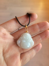 Load image into Gallery viewer, Certified 100% Natural white happy buddha jadeite Jade pendant necklace AF42-7363
