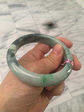 Load image into Gallery viewer, 58mm certified type A 100% Natural sunny green/dark green jadeite jade bangle U57-0102
